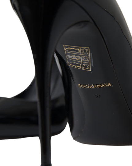 Dolce & Gabbana Black Patent Leather Pumps Heels Shoes