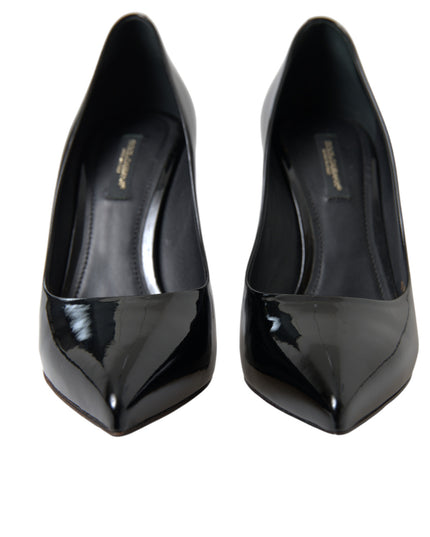 Dolce & Gabbana Black Patent Leather Pumps Heels Shoes