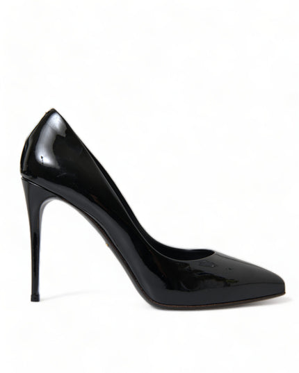 Dolce & Gabbana Black Patent Leather Pumps Heels Shoes