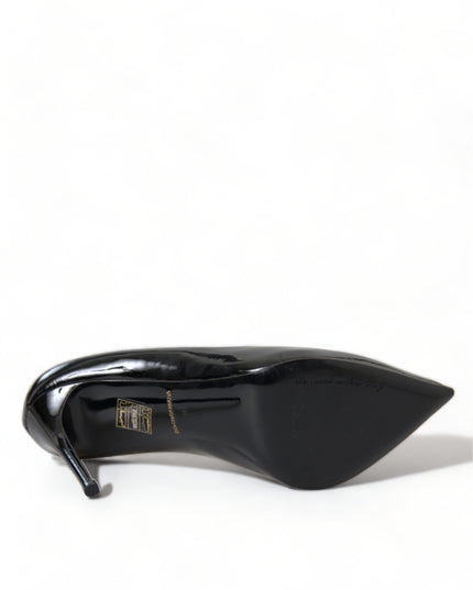 Dolce & Gabbana Black Patent Leather Pumps Heels Shoes