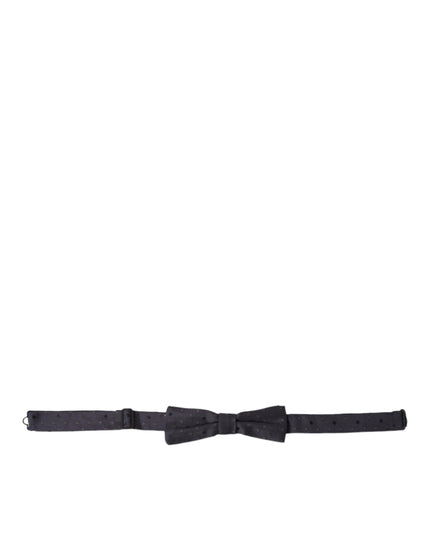 Dolce & Gabbana Blue Polka Dot Silk Adjustable Neck Men Papillon Bow Tie
