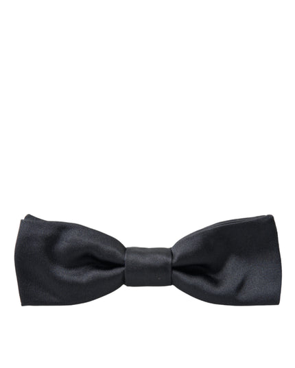 Dolce & Gabbana Dark Gray Silk Adjustable Neck Men Papillon Bow Tie