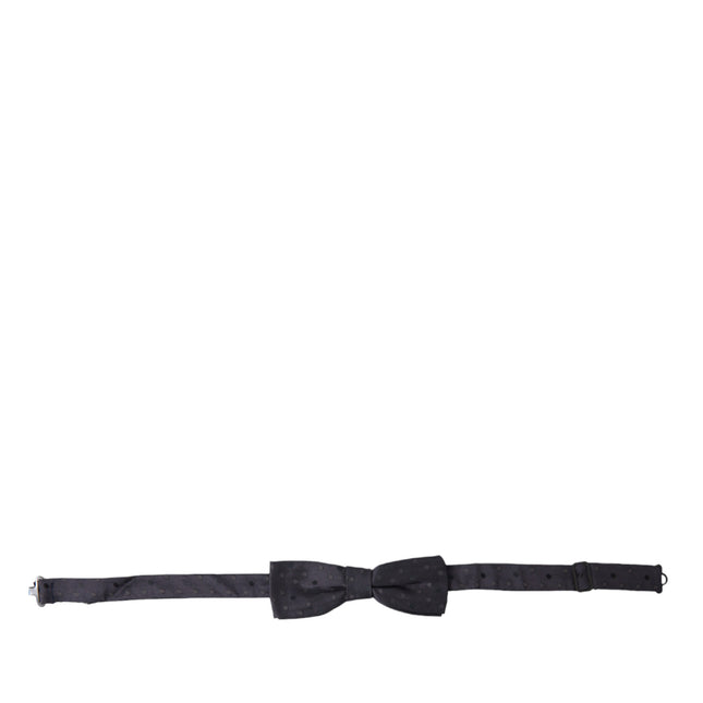 Dolce & Gabbana Blue Polka Dot Silk Adjustable Neck Men Papillon Bow Tie