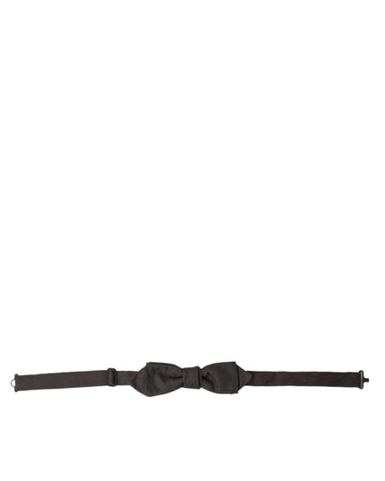 Dolce & Gabbana Brown Polyester Silk Adjustable Neck Men Papillon Bow Tie