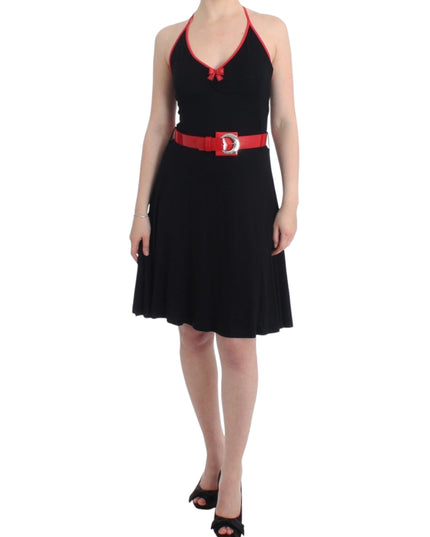 Roccobarocco Black belted palladio dress