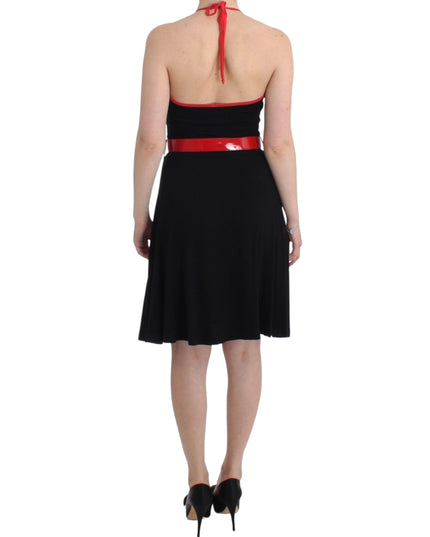 Roccobarocco Black belted palladio dress