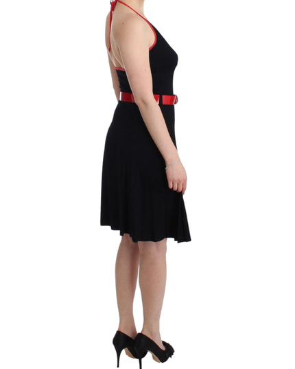 Roccobarocco Black belted palladio dress