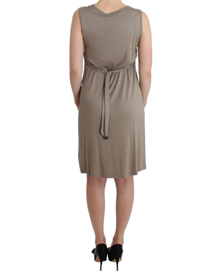 Roccobarocco Khaki studded sheath dress