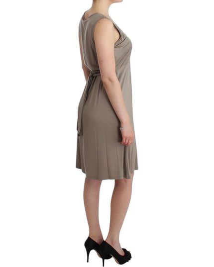 Roccobarocco Khaki studded sheath dress