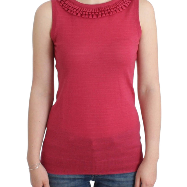 John Galliano Pink wool knit top