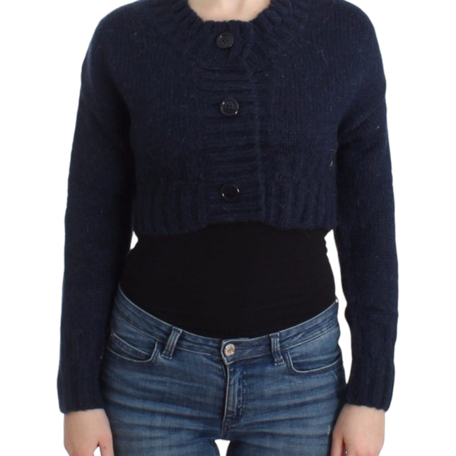 John Galliano Blue cropped cardigan