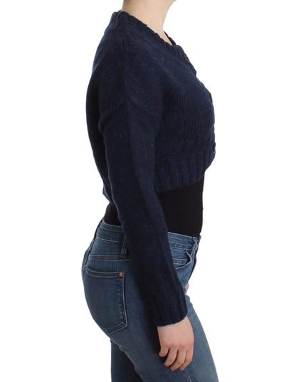 John Galliano Blue cropped cardigan