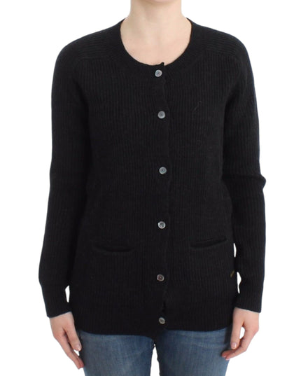 John Galliano Black wool cardigan