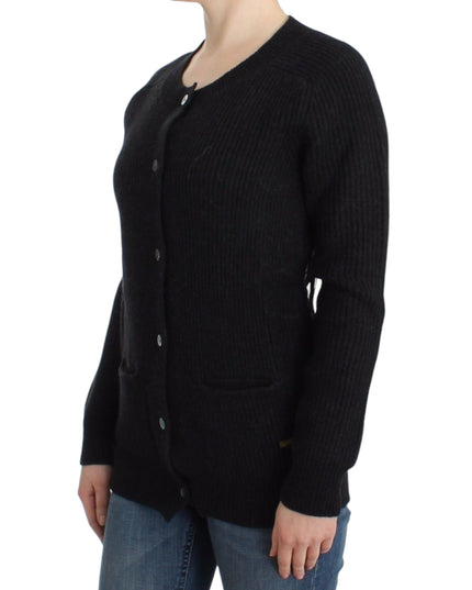 John Galliano Black wool cardigan