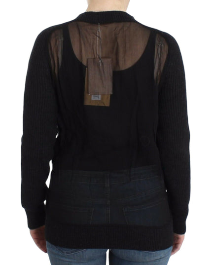 John Galliano Black wool cardigan