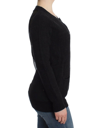 John Galliano Black wool cardigan