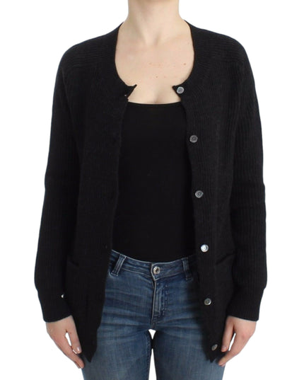 John Galliano Black wool cardigan