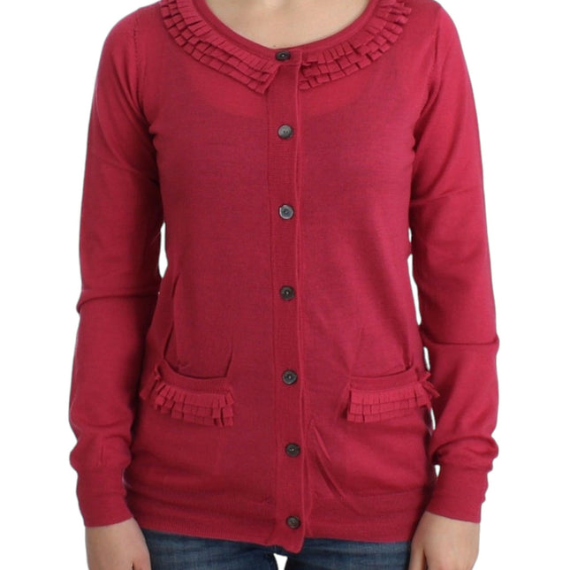 John Galliano Pink wool cardigan