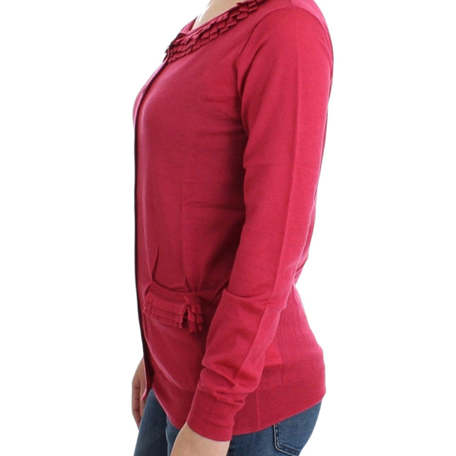 John Galliano Pink wool cardigan