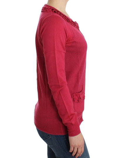 John Galliano Pink wool cardigan