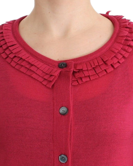 John Galliano Pink wool cardigan