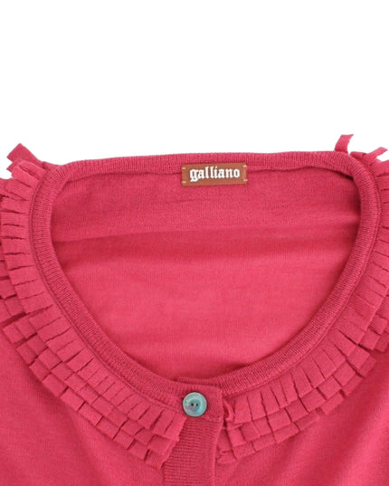 John Galliano Pink wool cardigan