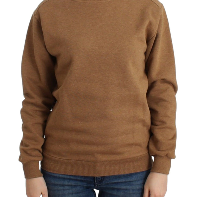 John Galliano Brown Crewneck Cotton Sweater
