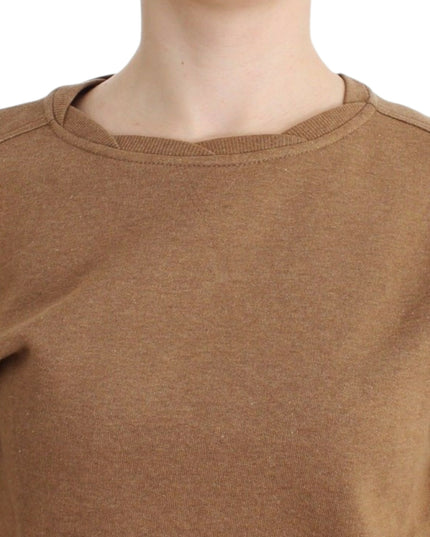 John Galliano Brown Crewneck Cotton Sweater
