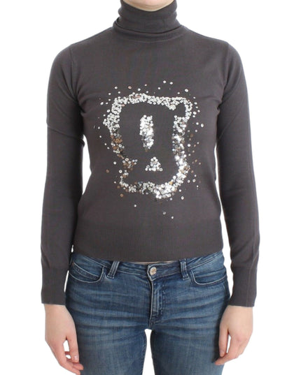 John Galliano Brown turtleneck cotton sweater