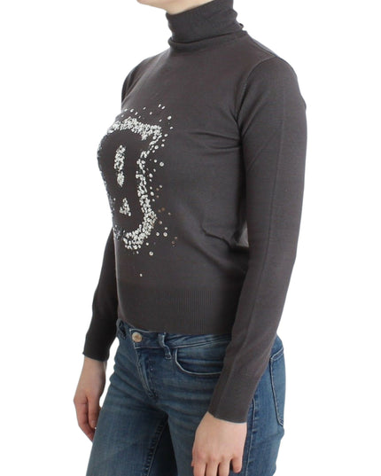 John Galliano Brown turtleneck cotton sweater