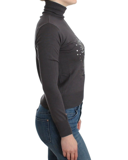 John Galliano Brown turtleneck cotton sweater