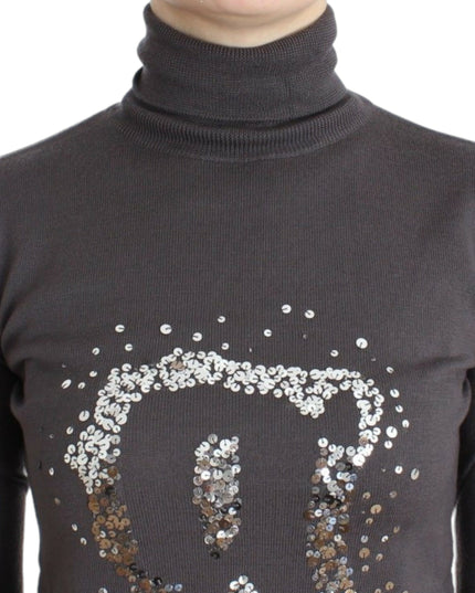 John Galliano Brown turtleneck cotton sweater