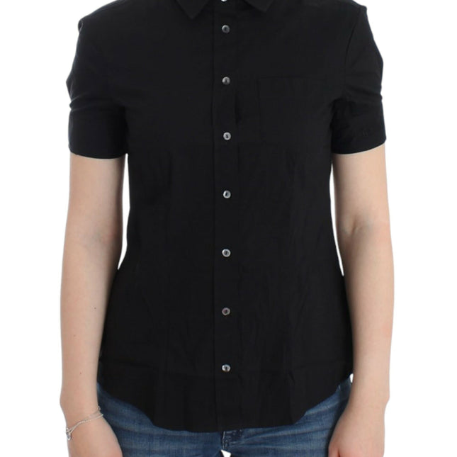 John Galliano Black cotton shirt top