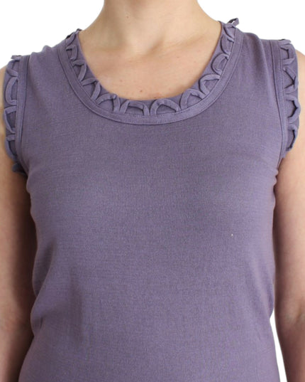 John Galliano Purple cotton jersey dress