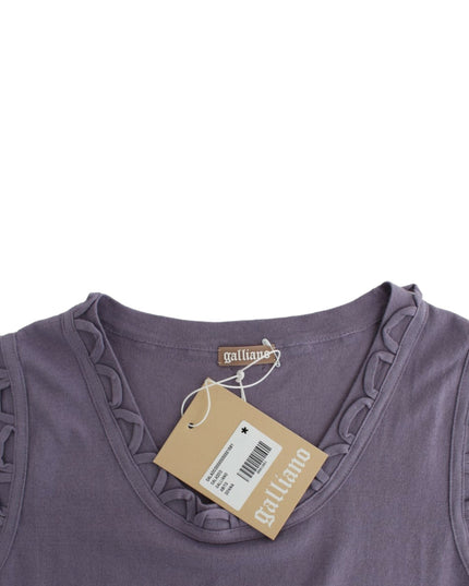 John Galliano Purple cotton jersey dress