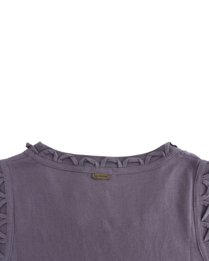 John Galliano Purple cotton jersey dress