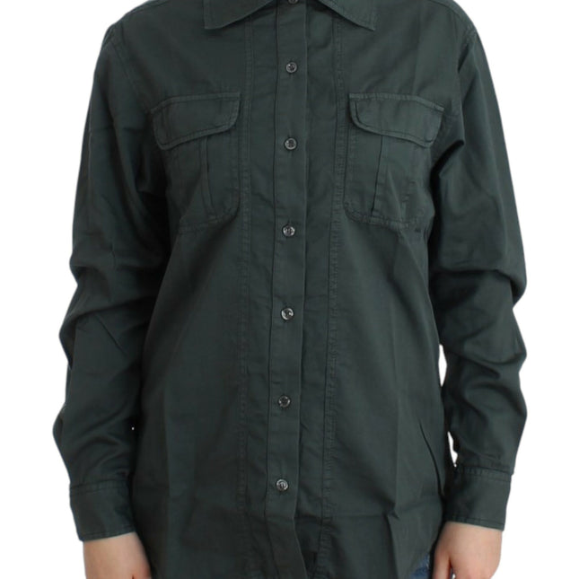Cavalli Gray button down shirt