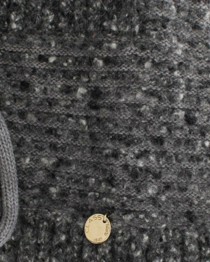 Cavalli Gray wool knitted cardigan