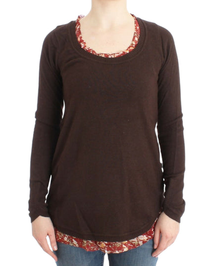 Cavalli Brown crewneck sweater