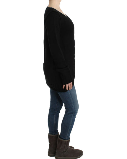 Cavalli Black knitted wool sweater