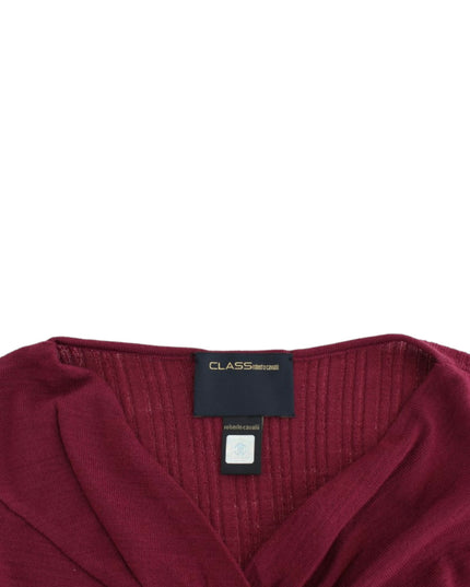 Cavalli Purple knitted wool sweater