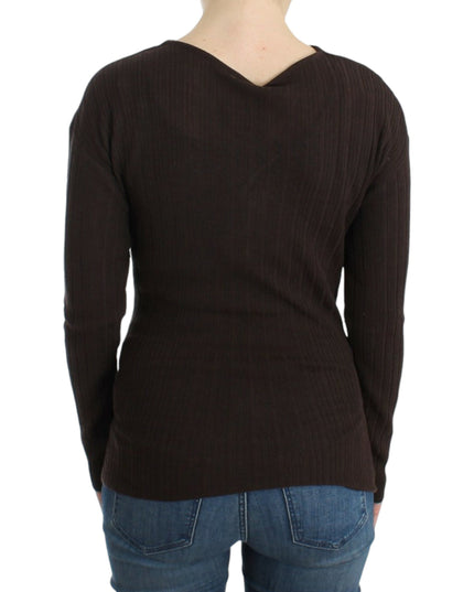 Cavalli Brown knitted wool sweater