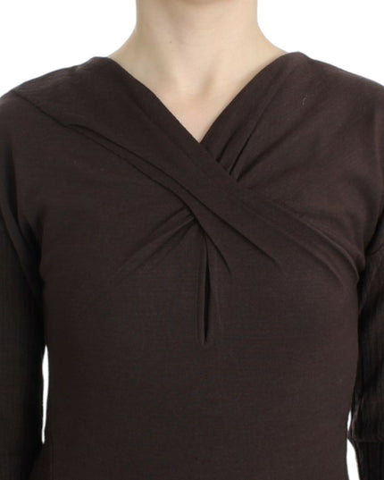 Cavalli Brown knitted wool sweater