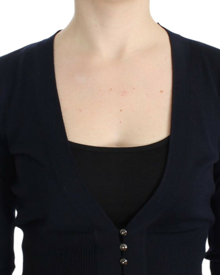Cavalli Black cropped wool cardigan