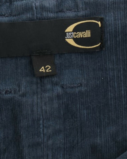Cavalli Blue corduroy pencil skirt