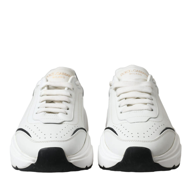 Dolce & Gabbana White Black Low Top Daymaster Sneakers Shoes