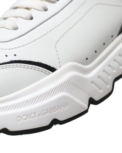Dolce & Gabbana White Black Low Top Daymaster Sneakers Shoes