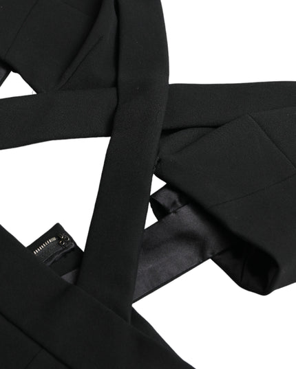 Dolce & Gabbana Black Cut Out Sleeveless Bodycon Midi Dress