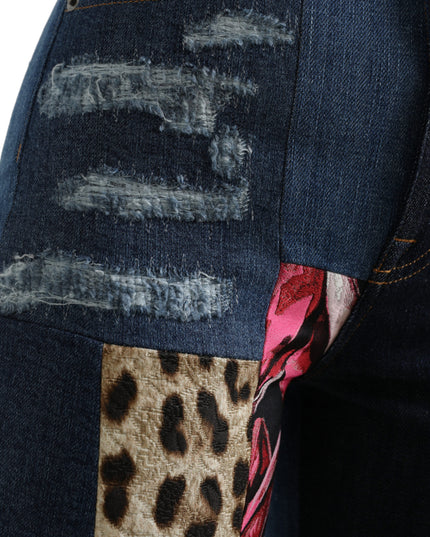 Dolce & Gabbana Multicolor Patchwork GRACE Skinny Denim Jeans