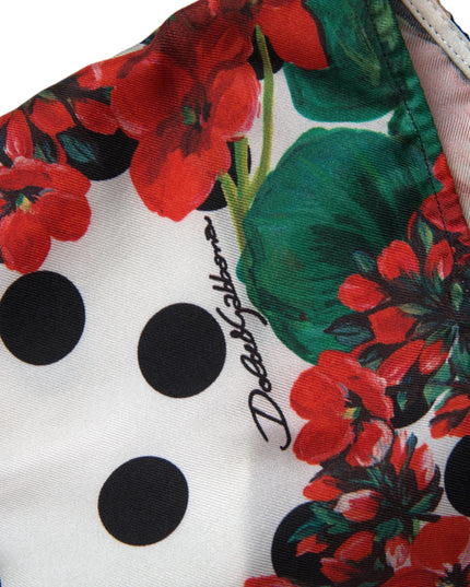 Dolce & Gabbana Multicolor Floral Polka Dot Hot Pants Shorts